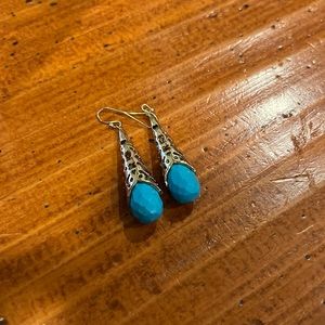 EUC Turquoise and Gold Kendra Scott Earrings
